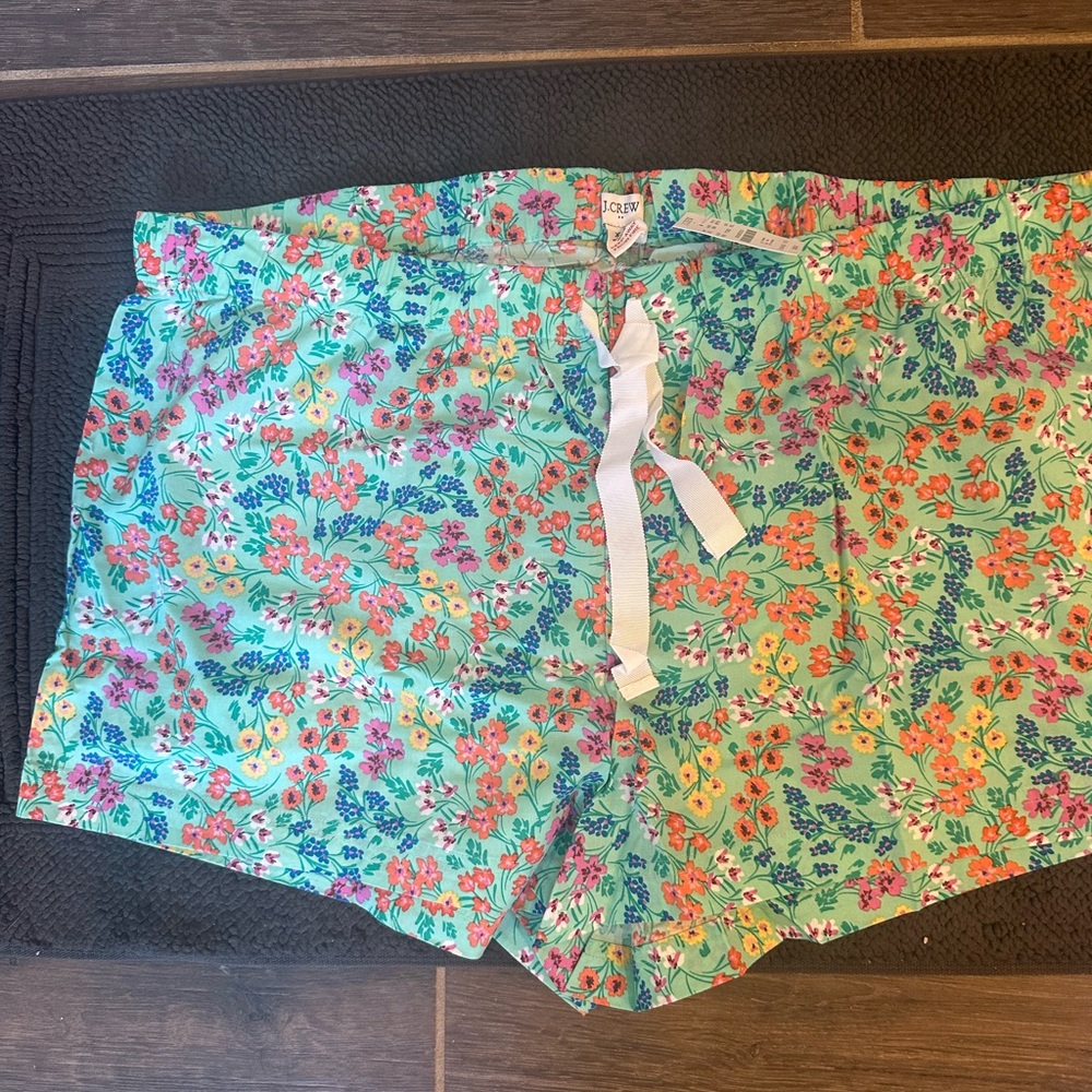 J. Crew Floral Drawstring Pajama Shorts